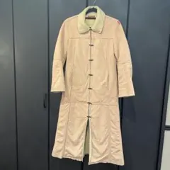 ベージュ ダッフルコート フリース裏地付き