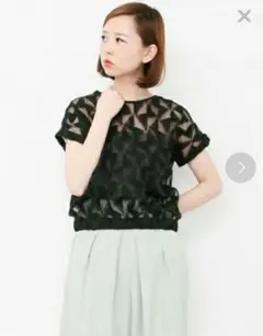 KBF シースルーブラウス ブラック 新品未使用品