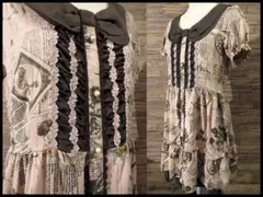 G② SN25 未使用 保管品 アクシーズファム レース 刺繍 総柄 ワンピース