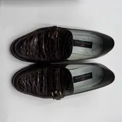 BALENCIAGA クロコダイルコンビ ストラップローファー 革靴　US9のサムネイル