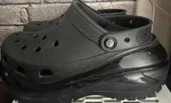 クロックス　メガクラッシュ 24cm 厚底　クロッグ　ブラック