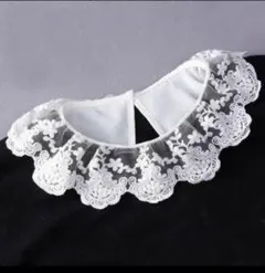付け襟 レース 刺繍 かわいい おしゃれ 白
