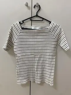 ストライプ 半袖ニット Mサイズ