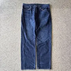 【300円オークション】ZOZO ストレートデニム 極太 濃紺 ストレートのサムネイル