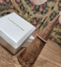 ヴァンドーム青山　ハーフエタニティ　ダイヤモンド　フリルリング　K18