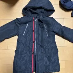 COMME CA ISM キッズ コート フード付き ボア 中綿コート ブラック