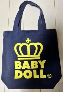BABY DOLL ネイビー　トートバッグ　ベビードール　レッスンバック　王冠のサムネイル