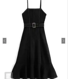 グレイルGRLベルト付き配色ステッチマーメイドジャンパースカート[tw1071]