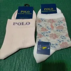 ラルフローレン　レディースソックス　２３−２４　２３−２５　２足セット　新品