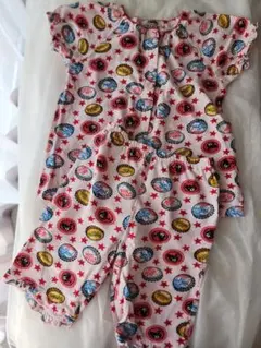 ミキハウス　ダブルビー　半袖パジャマ　上下セット　100cm 綿100　ダブルB