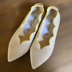 Offen scallop pattern ニット フラットシューズ 39 - メルカリ