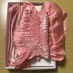 帯締め、帯揚げセット　オレンジがかったピンク
