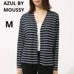 MOUSSY アズールバイマウジー M 長袖 ショート丈　カーディガン ボーダー