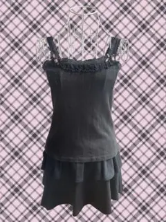 axes femme キャミソール バラ ブラック フェアリーグランジ 姫カジのサムネイル
