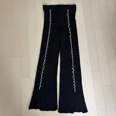 soduk colored stitch slit knit trousersのサムネイル