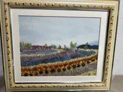 【花】南　美穂子作　絵画　アート　油彩画 金色フレーム 花】南 美穂子作 絵画 アート 油彩画 金色フレーム - メルカリ