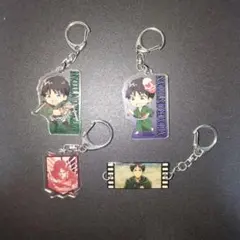 進撃の巨人 エレン アクリルキーホルダー 4個セット