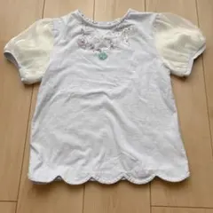 美品　メゾピアノ　シェル柄トップス　140