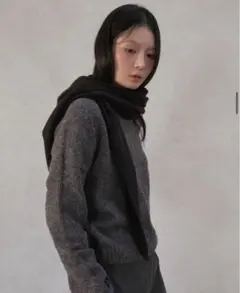 OHOTORO オオトロ　　3way Wool Scarf brown