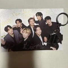 BTS ファンクラブ特典　ARMYロゴ付き金属製キーホルダー　カード