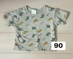 90USED 恐竜の半袖Tシャツ