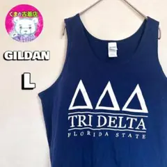 usa古着 GILDAN タンクトップ ネイビー L TRI DELTAのサムネイル