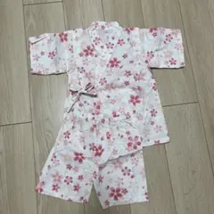 キッズ 甚平 110cmさくら　ピンク 浴衣 セパレート