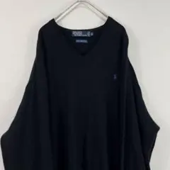 USA古着 ラルフローレン Ralph lauren Vネック ニット ウール