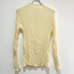 Louere ルエレ シャーリングシアートップス【L】長袖 ハイネック イエローのサムネイル