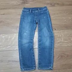 ユニクロ　110 デニム　ダメージ加工