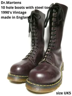 スチールトゥ！ホワイト社＆英国製！激レアカラー！ドクターマーチン14ホールUK5