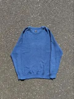 こ*は様 【90s】OLD GAP 無地 ローゲージ コットン ニット ブルー