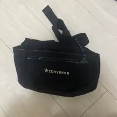 CONVERSE ブラック ボディバッグ