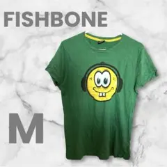 FISHBONE 緑色 ヘッドフォン Tシャツ M 男女兼用　トップス