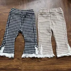 aosta ギンガムチェック パンツ Sサイズ 0-1y