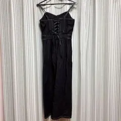 ブラックデニムキャミワンピース