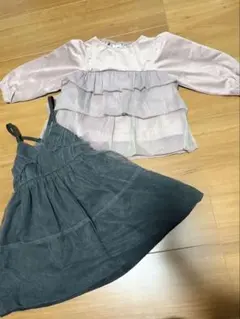 mirrorbae フリルトップス＆ワンピースセット 90