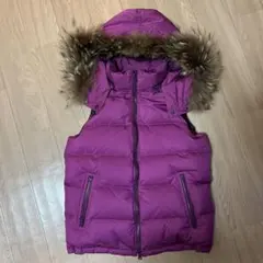 ファー付きダウンベスト 短丈 お兄系 平成ギャル y2k グランジ