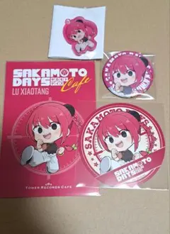 サカモトデイズ タワレコカフェ ルー 缶バッジ アクリルキーホルダー
