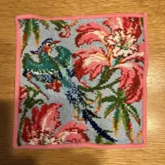 FEILER 花と鳥の刺繍 ハンカチ
