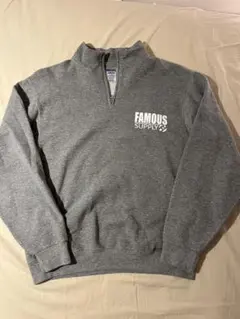 ハーフジップ スウェット グレー M JERZEES