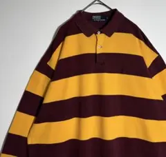 POLObyRalphLauren 刺繍ロゴ　ボーダー　長袖　ポロシャツ