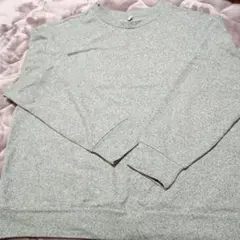 グレー ソフトニットフリースクルーネックTXXL