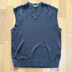 Vネック ニットベスト ダークグレー Sサイズ　美品