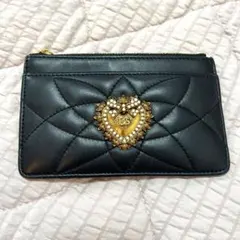 ✨極美品 箱あり✨ドルガバ 三つ折り がま口 ディボーション ブラック