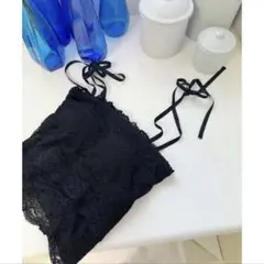 【新品未使用】レースキャミソール ブラック ナイスクラップ