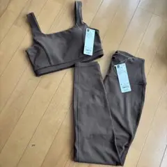 GU ソフトコンフォートブラ　ソフトコンフォートレギンス　ダークブラウン