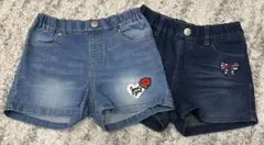 【セール】JENNIデニムハーフパンツ 2点セット 150