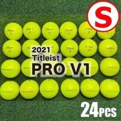 【S01】Titleist PRO V1 黄 21年 ロストボール 24球
