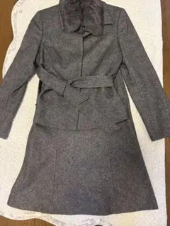 入学式卒業式スーツ❣️グレーラメ　5号サイズ　カシミヤ混